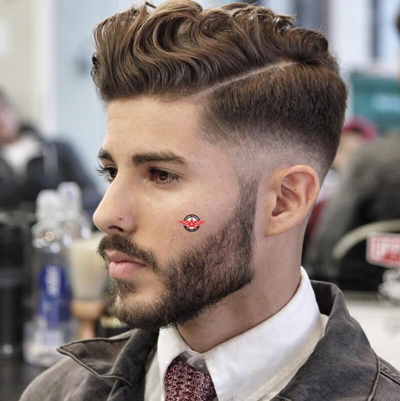 Mẫu tóc nam ngắn đẹp Side Part Xoăn